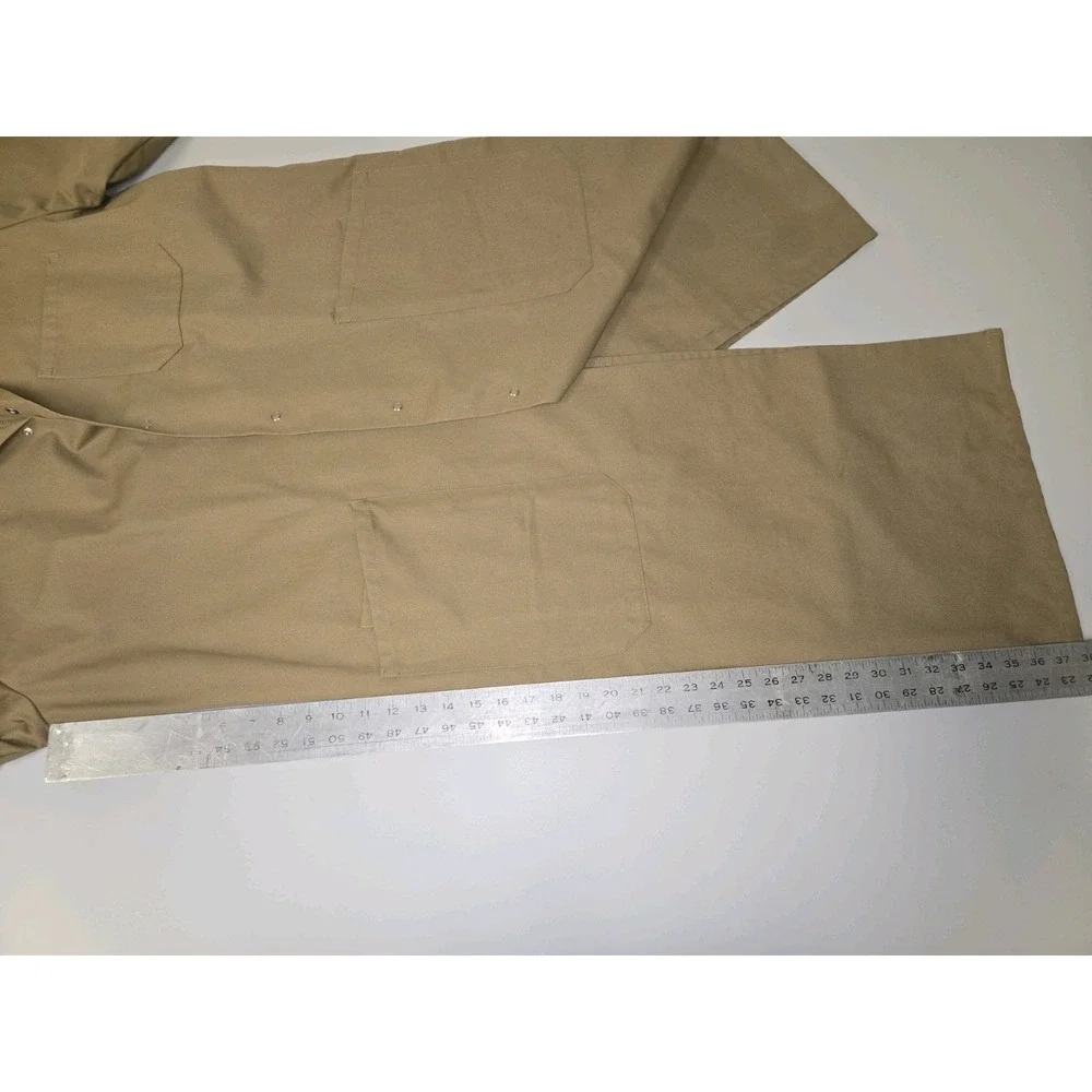 Vintage Kleidung Vetements Clothing KLM Workwear Cotton Long Coat Tan Size L‎